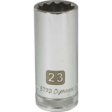 Dynamic 1/2" Drive, 23mm Metric Socket, 12 Points D015723